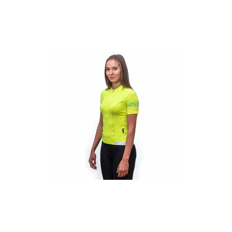 Maillot SENSOR COOLMAX ENTRY amarillo neón para mujer liquidación