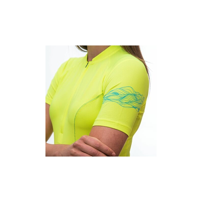 Maillot SENSOR COOLMAX ENTRY amarillo neón para mujer liquidación