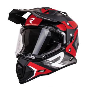 Casco Enduro Street Racer Tracker negro-rojo