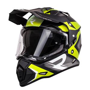 Casco enduro Street Racer Tracker negro-amarillo fluo