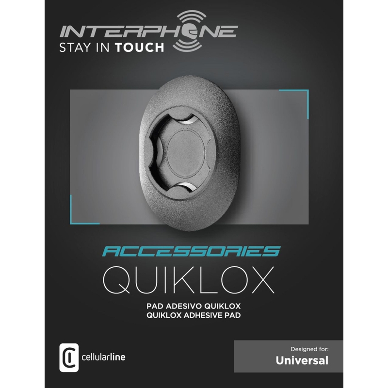 Interphone SMQUIKLOXPAD base adhesiva para soportes QUIKLOX negro