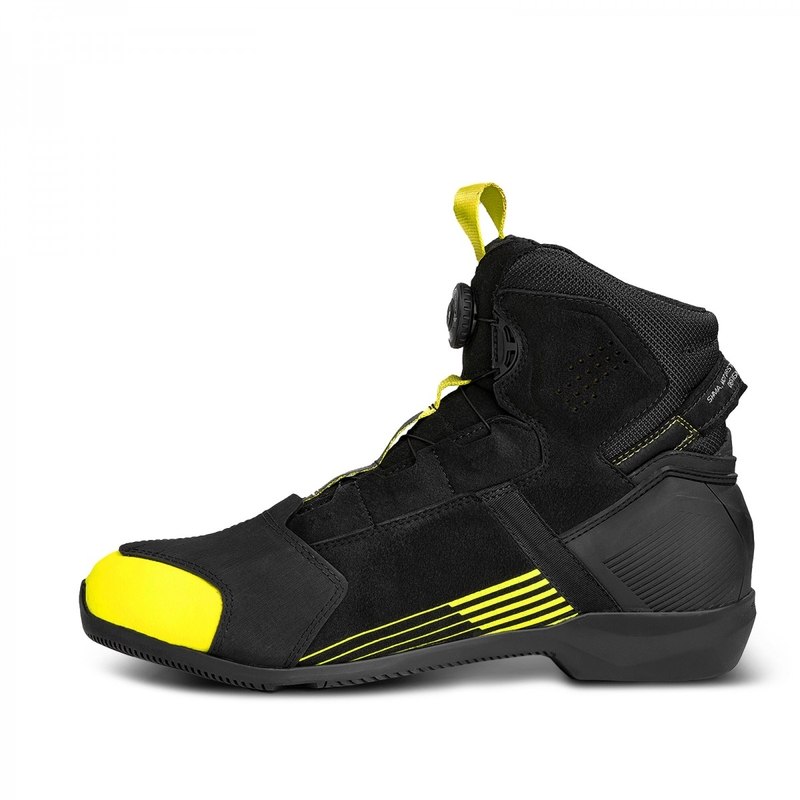 Botas de moto Shima Edge WP negro-amarillo fluo