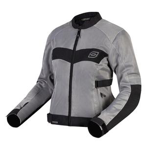 Chaqueta de moto Ozone Dart Plata y Negro para mujer liquidación