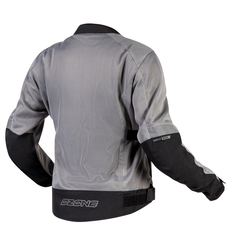 Chaqueta de moto Ozone Dart Plata y Negro para mujer