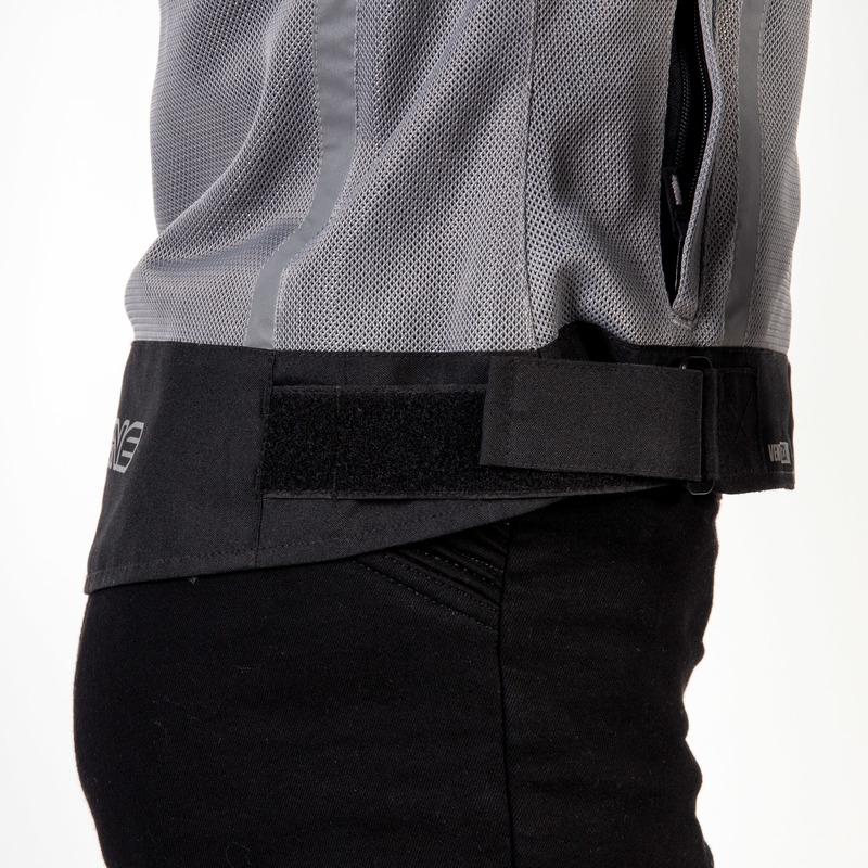 Chaqueta de moto Ozone Dart Plata y Negro para mujer