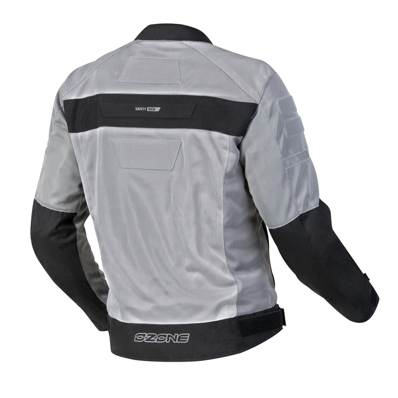 Chaqueta de moto Ozone Dart color plata y negro