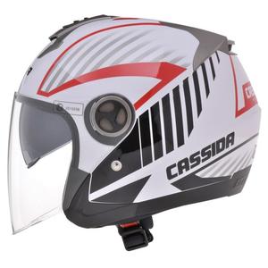 Casco de moto Cassida Magnum negro-blanco-rojo