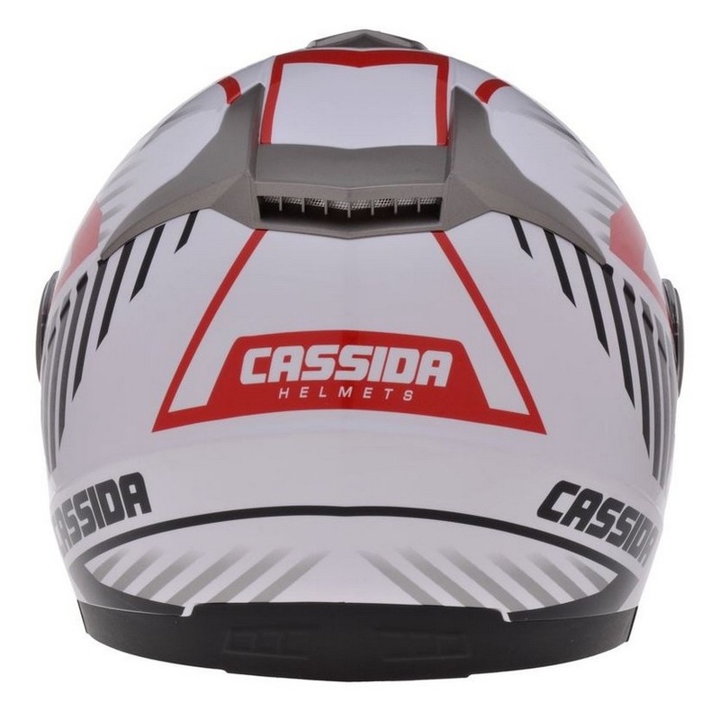 Casco de moto Cassida Magnum negro-blanco-rojo