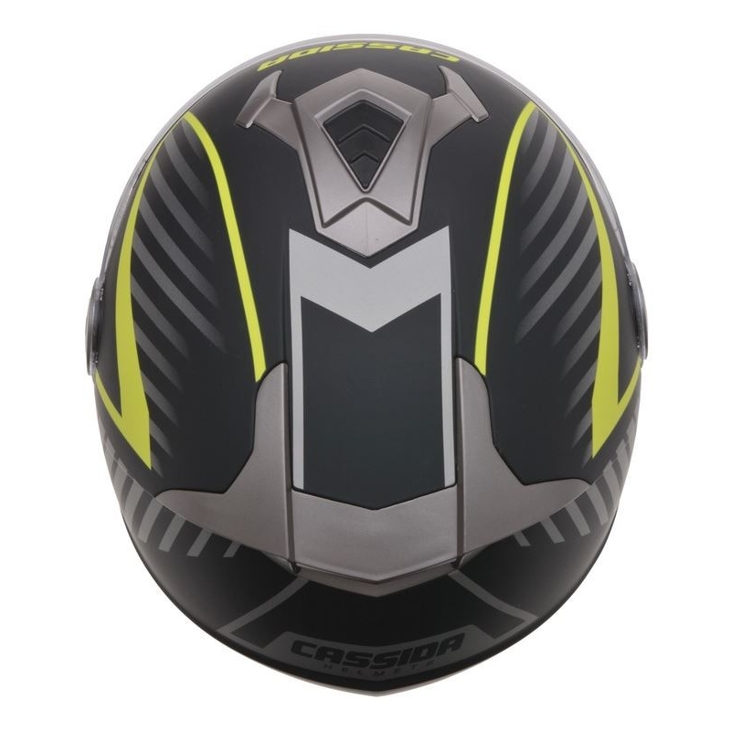 Casco de moto Cassida Magnum negro-gris-amarillo fluo