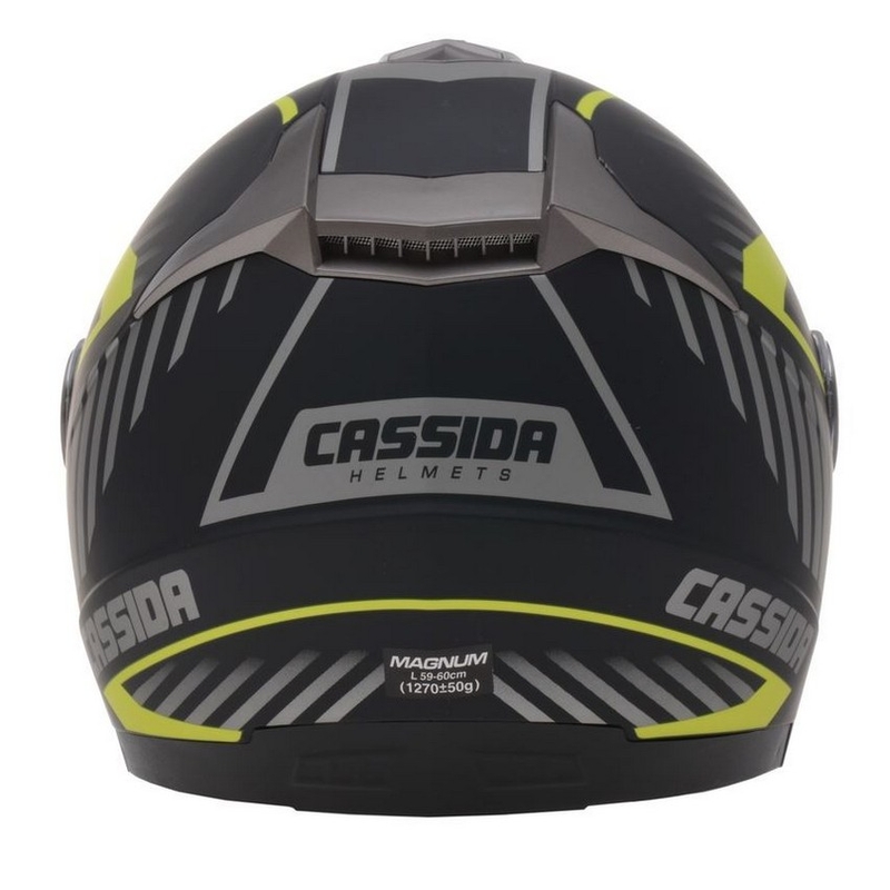 Casco de moto Cassida Magnum negro-gris-amarillo fluo