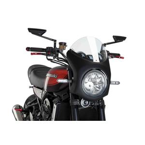 Plexi štít PUIG SEMI-FAIRING karbonový vzhled průhledný