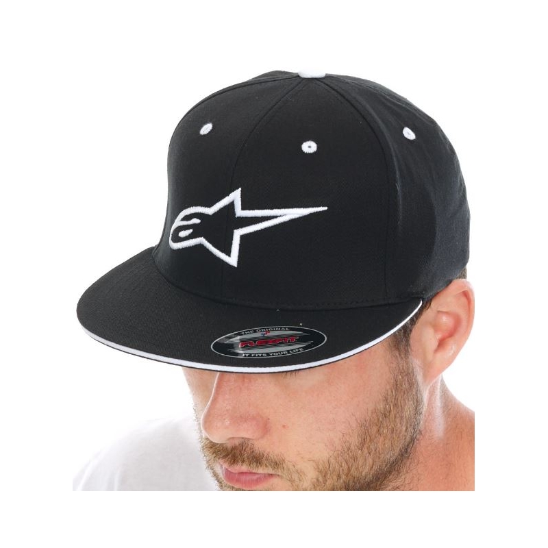 Gorra Alpinestars Ageless Flatbill Negra y Blanca