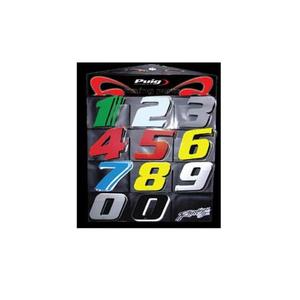 Samolepka PUIG RACING (0-9) zelená 115mm (10 units)