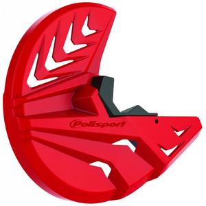 Kryt předního brzdového kotouče se spodním krytem vidlice POLISPORT PERFORMANCE červeno CR 04/černá