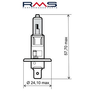 Žárovka RMS 12V 55W, H1 bílá