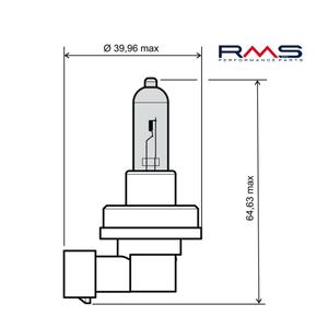 Žárovka RMS 12V 55W, H11 bílá