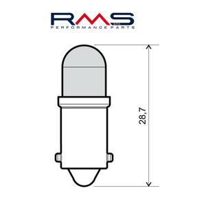 Žárovka RMS Led 12V, BA9S modrá