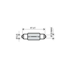 Žárovka RMS FLOSSER 6V-15W T 15x42