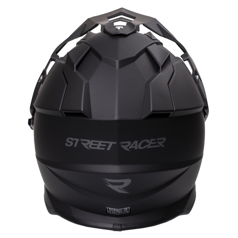 Casco Enduro Street Racer Tracker negro mate