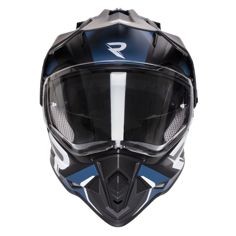 Casco enduro Street Racer Tracker negro-azul