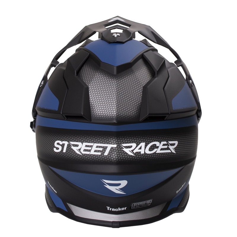 Casco enduro Street Racer Tracker negro-azul