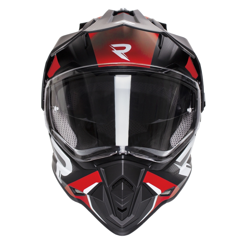 Casco Enduro Street Racer Tracker negro-rojo