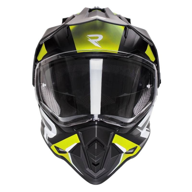Casco enduro Street Racer Tracker negro-amarillo fluo