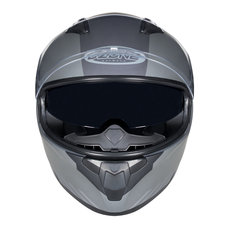Casco integral de moto Ozone Sprint Stripe gris