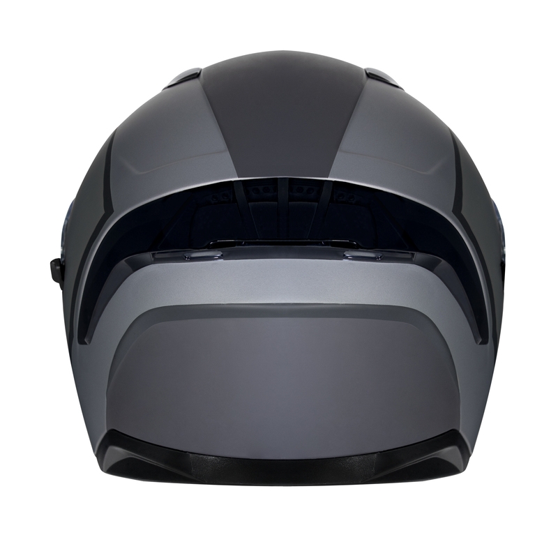 Casco integral de moto Ozone Sprint Stripe gris