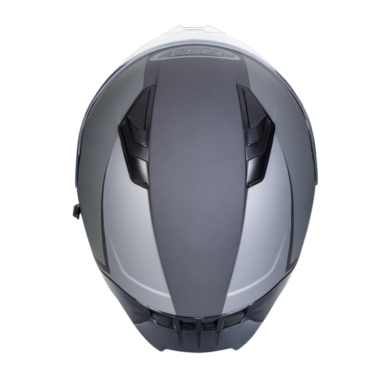 Casco integral de moto Ozone Sprint Stripe gris