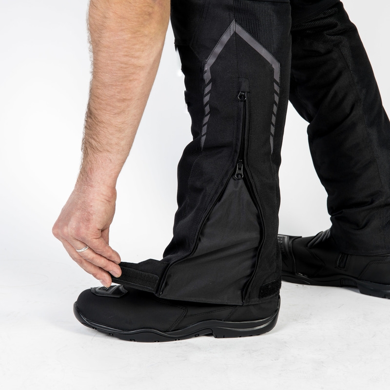 Ozone Flow Pantalón de moto recortado negro liquidación