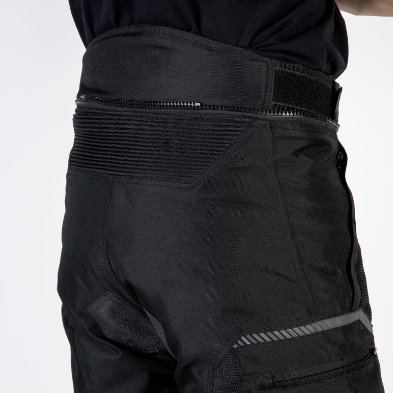 Ozone Flow Pantalón de moto recortado negro liquidación