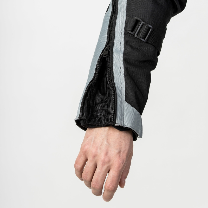 Chaqueta de moto Ozone Tour III negro-gris-amarillo fluo