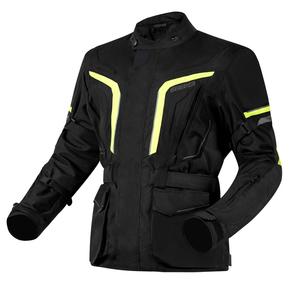 Chaqueta de moto Ozone Sahara negro-amarillo fluo liquidación