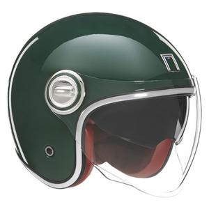 Casco de moto abierto NOX PREMIUM Heritage verde