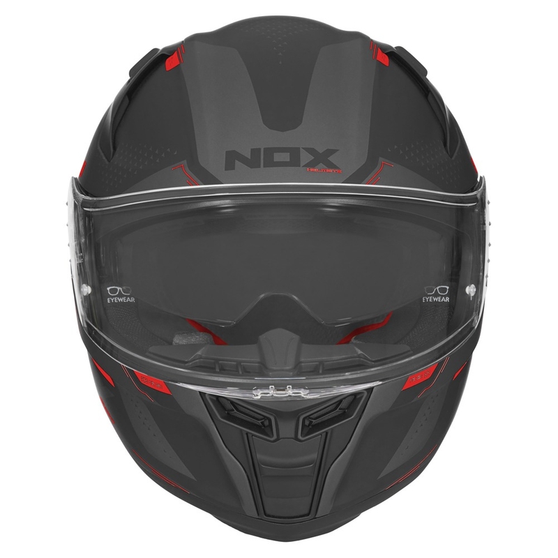 Integrální přilba na motorku NOX N303-S Neo černo-červená