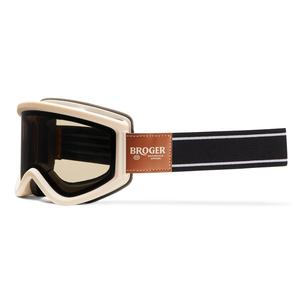 Gafas de motocross BROGER Montana blanco-negro-gris en oferta liquidación