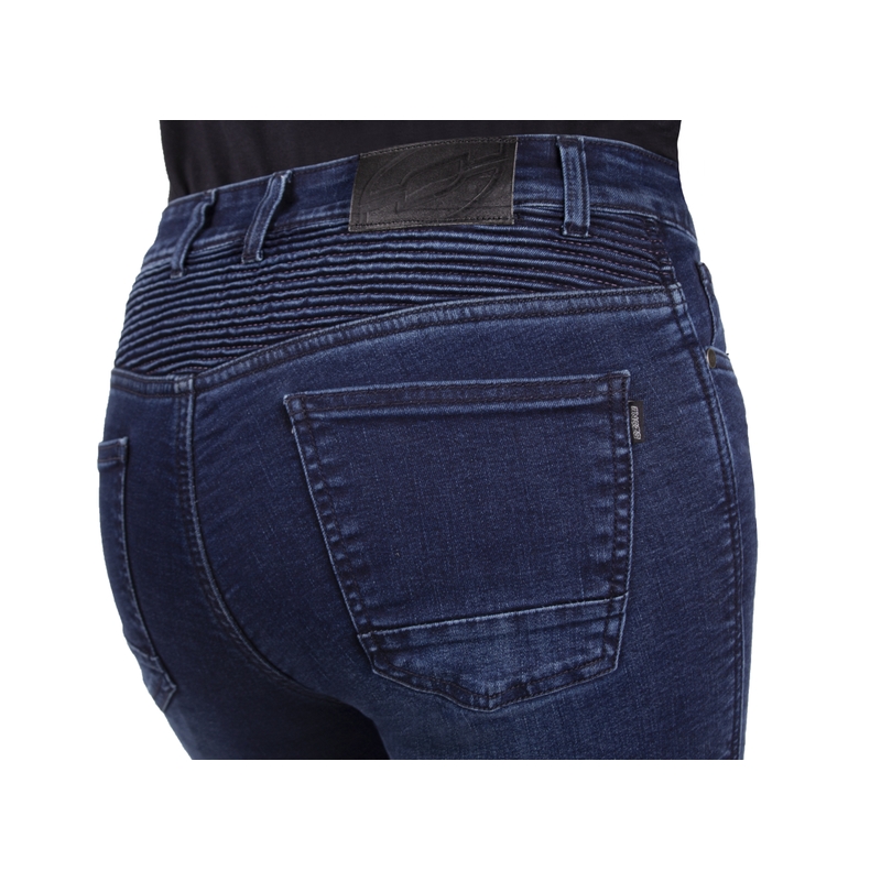 Pantalones vaqueros de moto para mujer Ozone Agness II azules