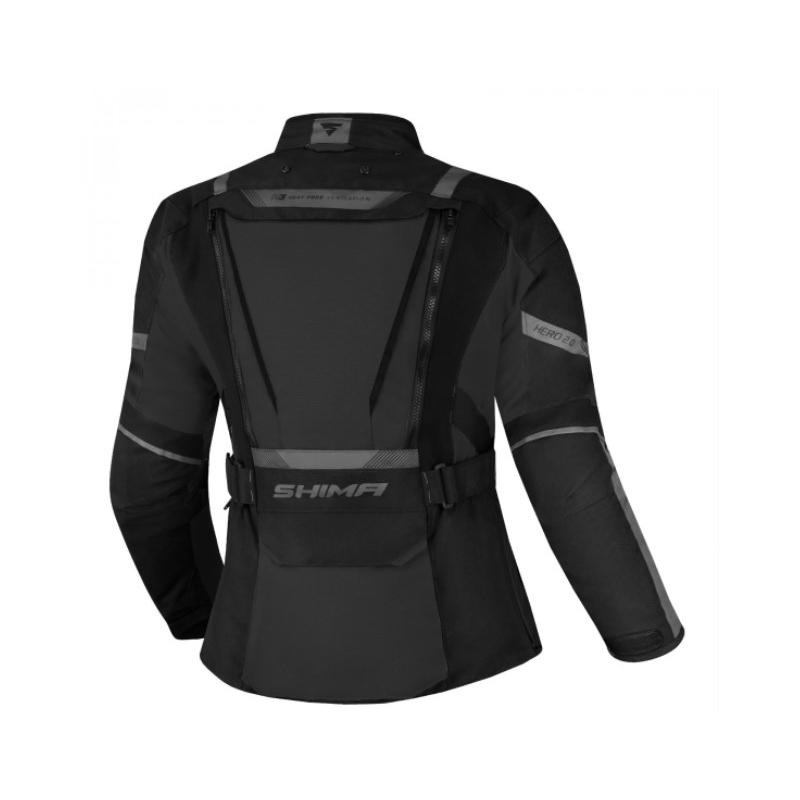 Chaqueta de moto para mujer Shima Hero 2.0 Negra
