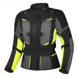Chaqueta de moto Shima Hero 2.0 Negro-Gris-Amarillo Flúo para mujer