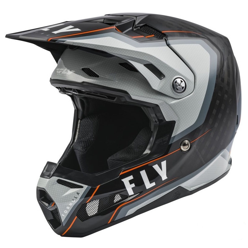 Motokrosová přilba FLY Racing Formula Carbon Axon černo-šedo-oranžová