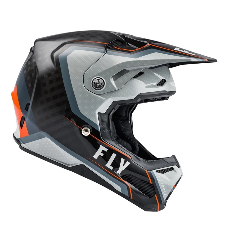 Motokrosová přilba FLY Racing Formula Carbon Axon černo-šedo-oranžová