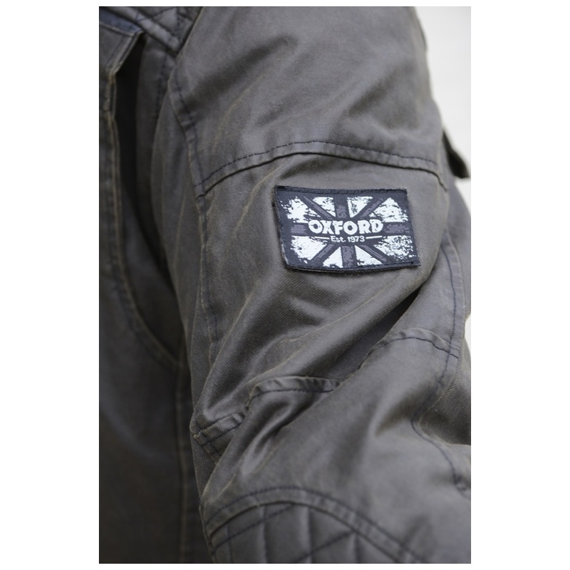 Chaqueta motera Oxford Hardy Wax verde oscuro liquidación