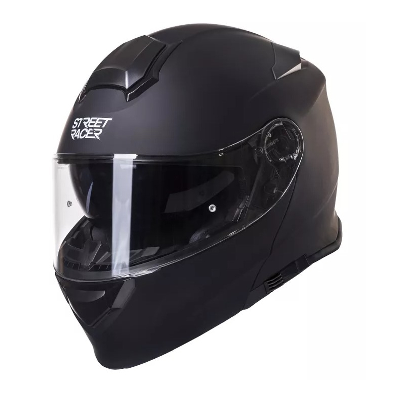 Casco de moto abatible Street Racer SR V1 negro mate