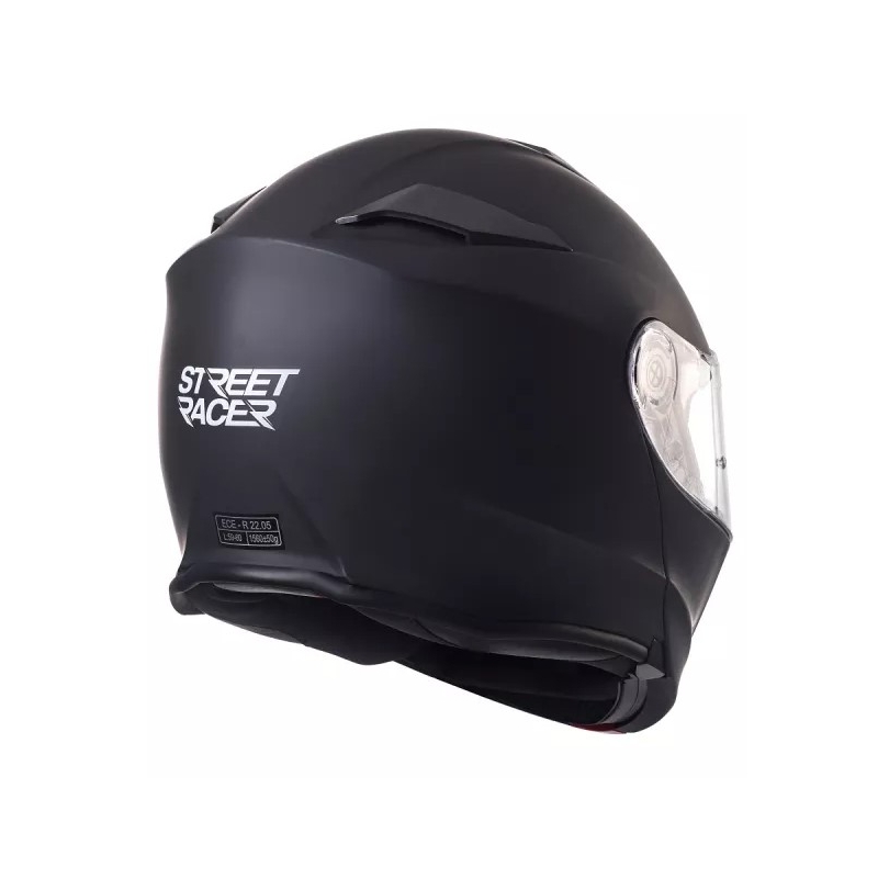 Casco de moto abatible Street Racer SR V1 negro mate