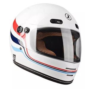 Casco integral de moto Lazer Oroshi Wings blanco-rojo-azul liquidación