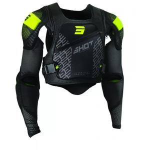 Protector corporal infantil Shot Ultralight 2.0 negro-amarillo fluorescente