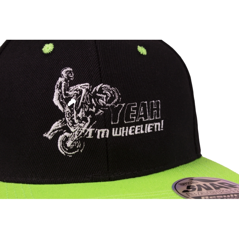 Gorro con ruedas negro-verde liquidación