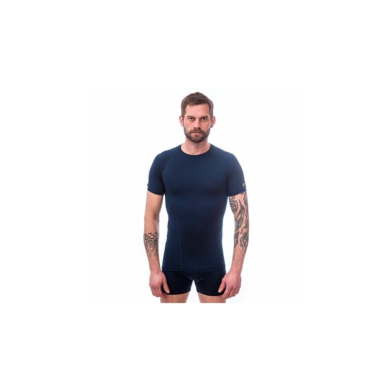 Pánské triko Sensor Merino Active tmavě modré - krátký rukáv výprodej