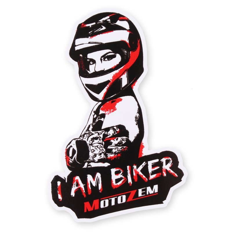MotoZem I Am Biker Pegatina - Mujer